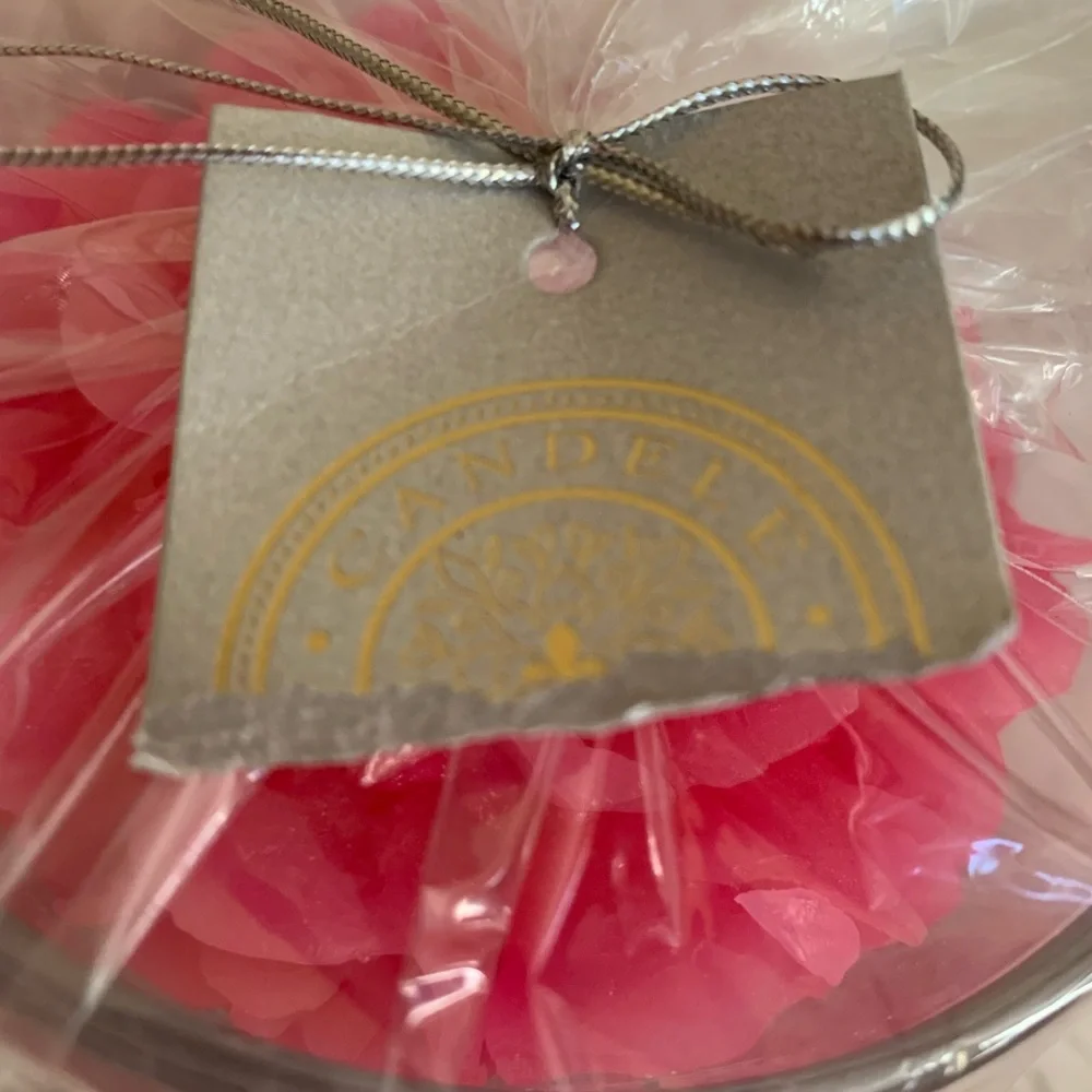 CANDELE FIRENZE pink roses cluster candle made in Poland NWT